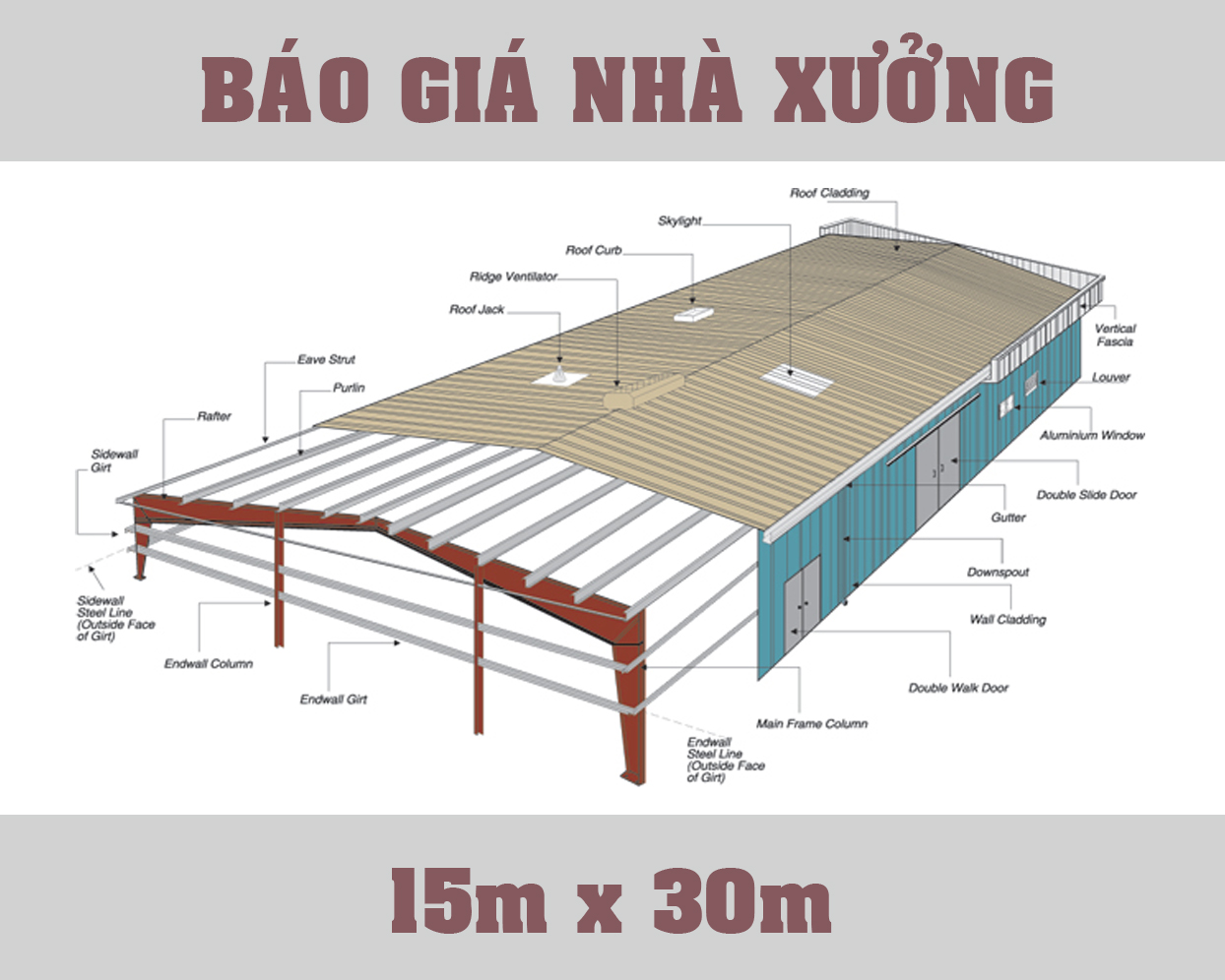 Mẫu dự toán xây dựng nhà xưởng công nghiệp