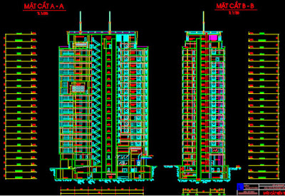 Kiến trúc cao ốc 18 tầng nỗi, 2 tầng hầm