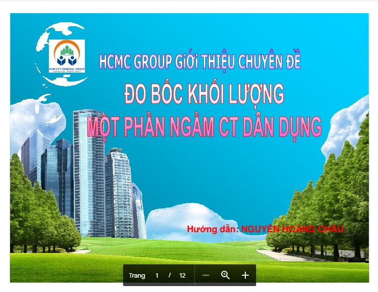 Hướng dẫn đo bóc khối lượng phần ngầm