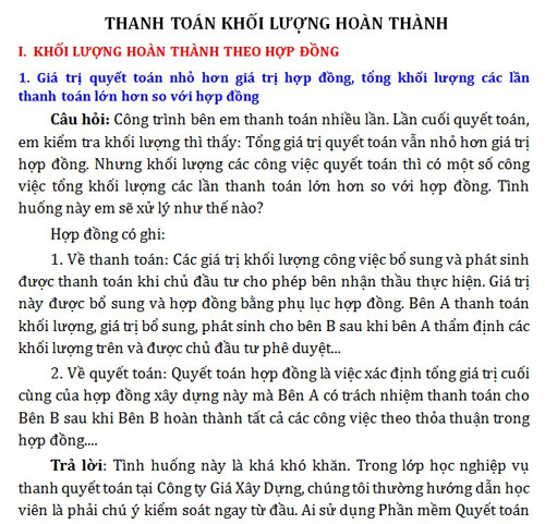 TUYỂN TẬP CÁC TÌNH HUỐNG THANH, QUYẾT TOÁN – Ths. Nguyễn Thế Anh