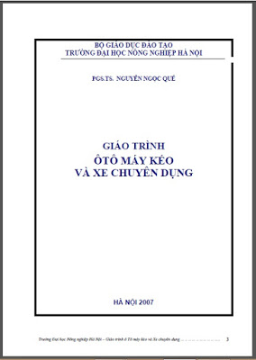 Ô tô máy kéo và xe chuyên dụng – Nguyễn Ngọc Quế