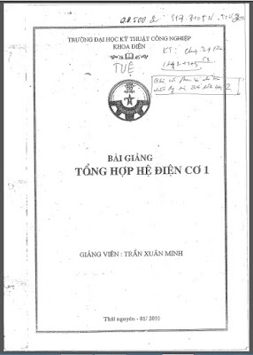 Bài giảng tổng hợp hệ điện cơ 1