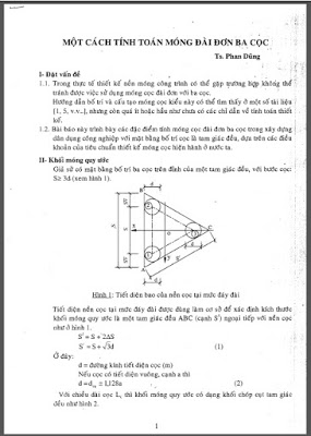 Cách tính toán móng đài đơn 3 cọc