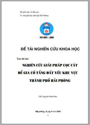 Giải pháp cọc cát để gia cố tầng đất yếu – Ths.Nguyễn Đình Đức