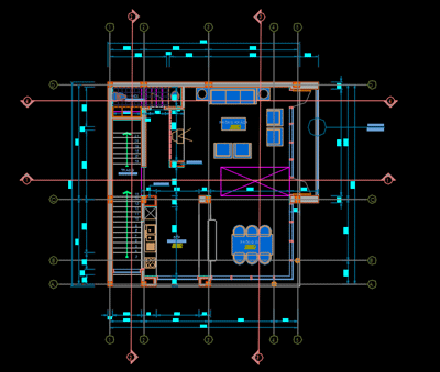 Bản vẽ nhà phố 4 tầng 9×10