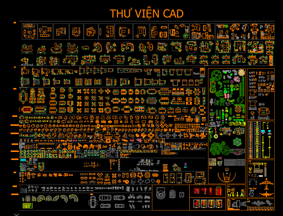 Thư viên nội thất autocad