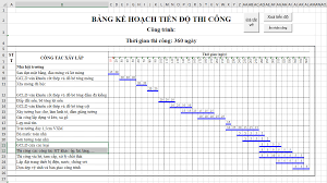 [Excel] File tiến độ thi công, tự động hóa bằng Excel