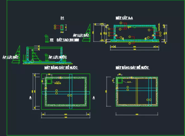 Bảng tính toán bể nước ngầm