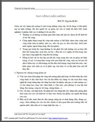 Công Tác Thi Công Nền Móng - Pgs.Ts.Nguyễn Bá Kế, 182 Trang