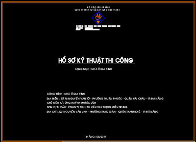 Hồ sơ kỹ thuật thi công nhà ở gia đình