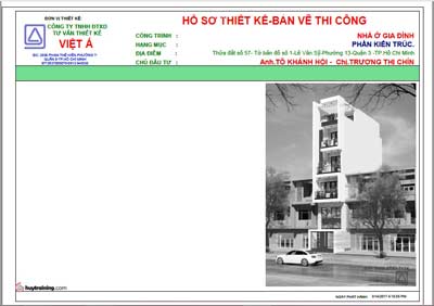 Hồ sơ thiết kế nhà dân 4x20m