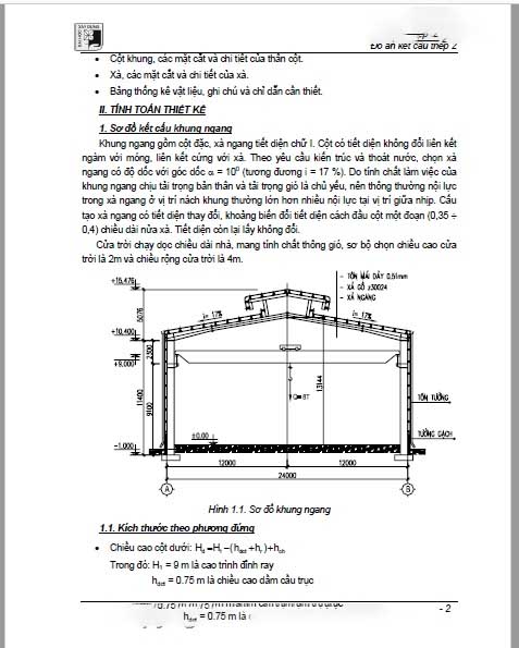 Đồ án thép đủ bản vẽ và thuyết minh ( Bản vẽ và thuyết mình không cùng 1 bộ)