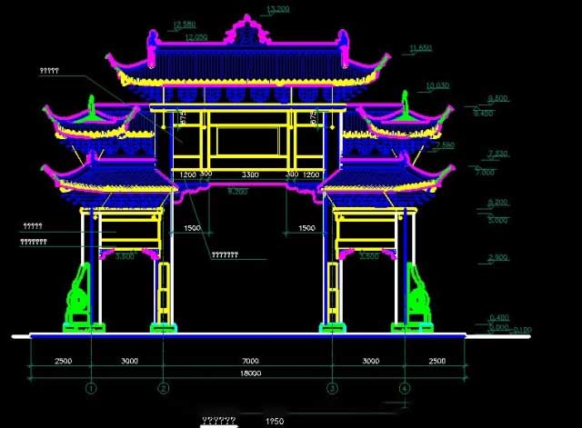 Mẫu bản vẽ thiết kế cổng làng đẹp và hiện đại