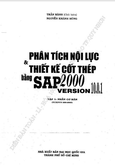 Phân tích nội lực và thiết kế cốt thép bằng SAP 2000 – 460 trang